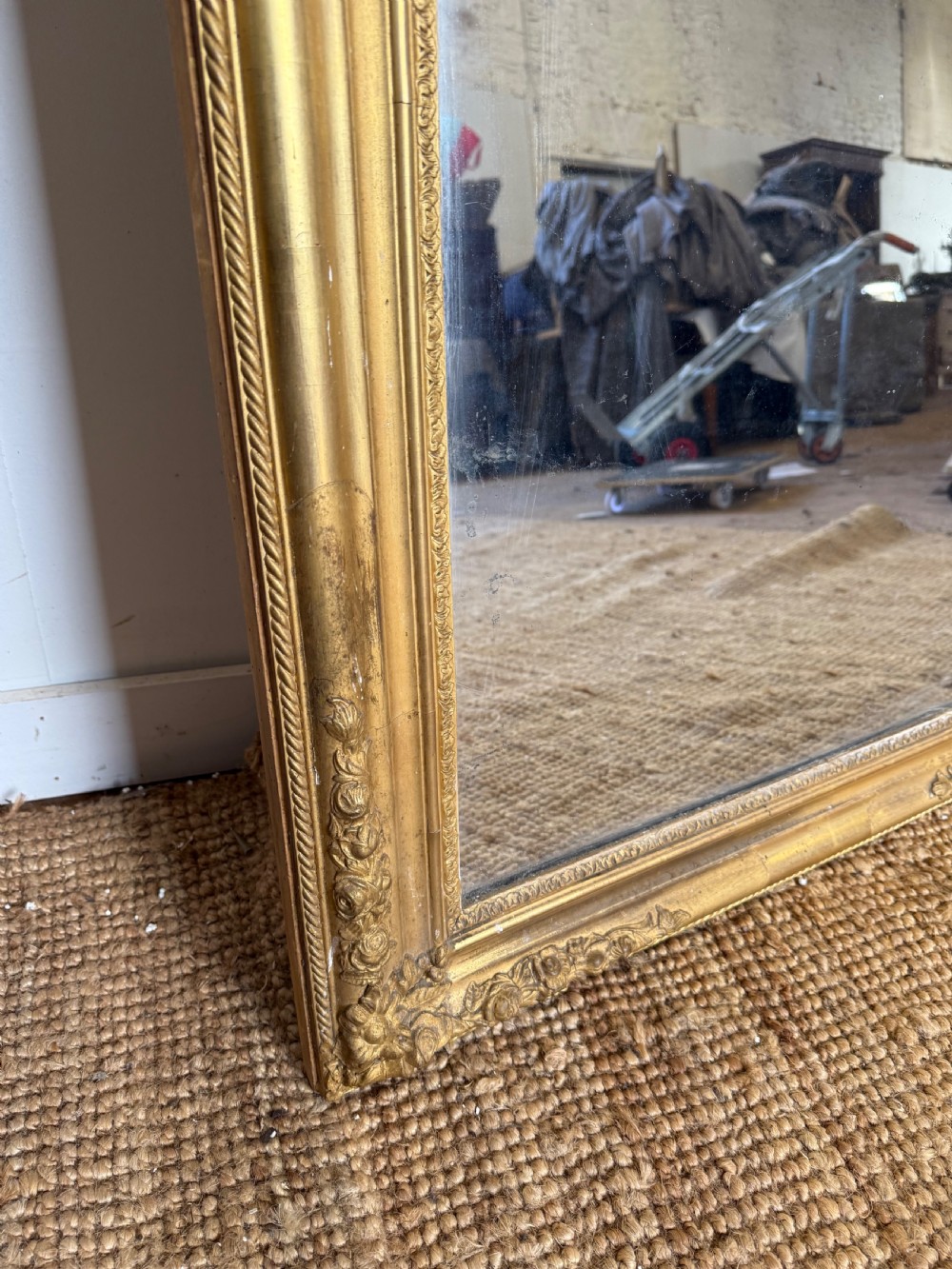 Pretty arched topped gilt mirror 110cms x 80cms View VIII