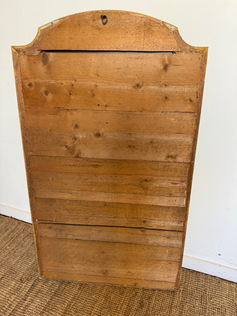 A late 19th-century tall arched-top wall mirror featuring a gilded wood frame with leaf moulding. View XII