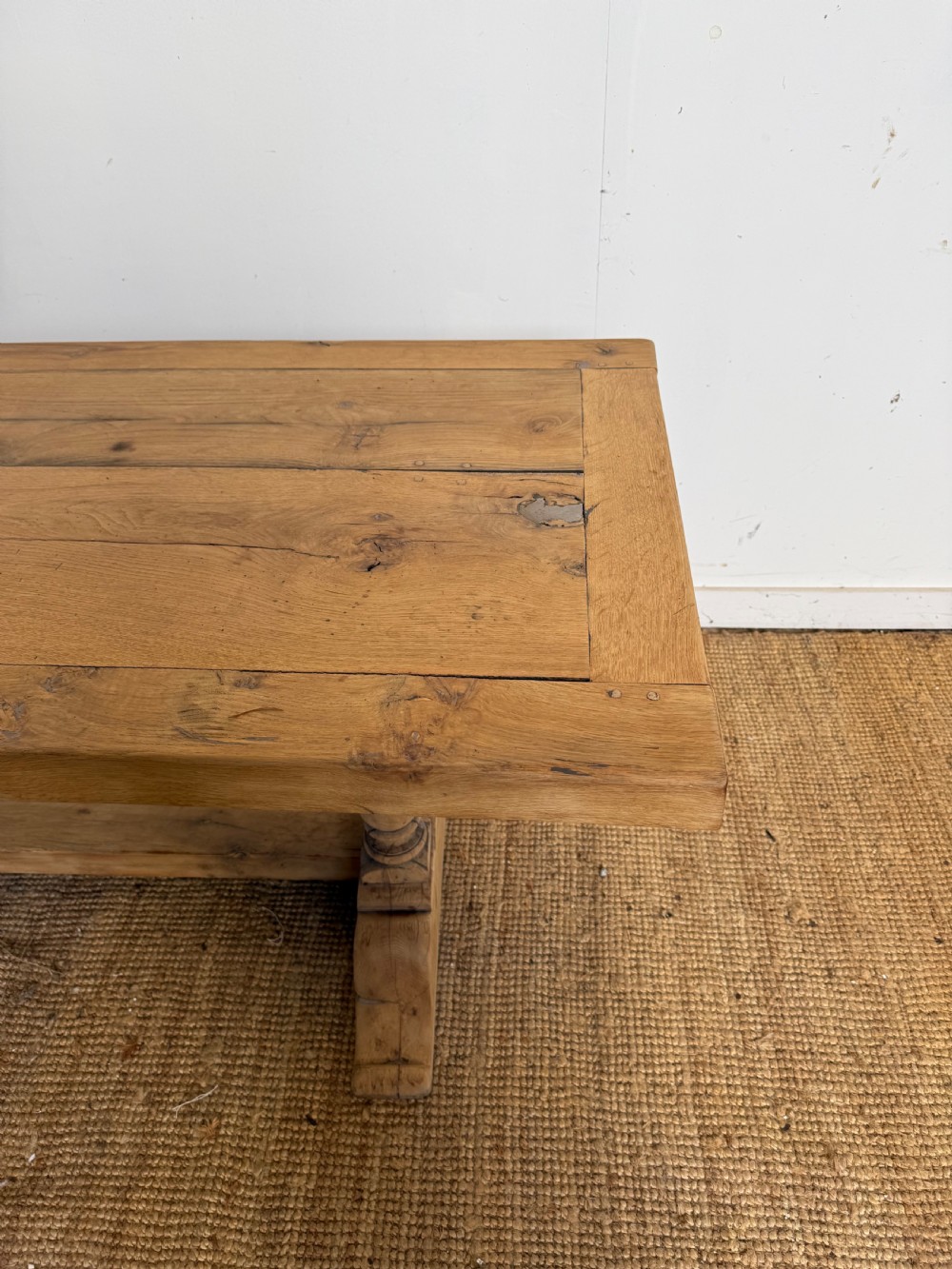 Scrubbed oak refectory table 220 cms  View II
