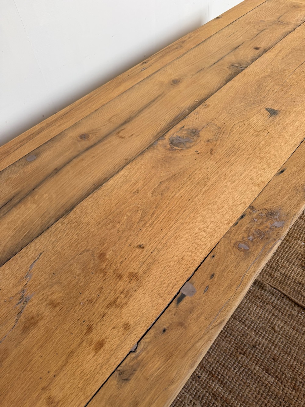 Scrubbed oak refectory table 220 cms  View XII