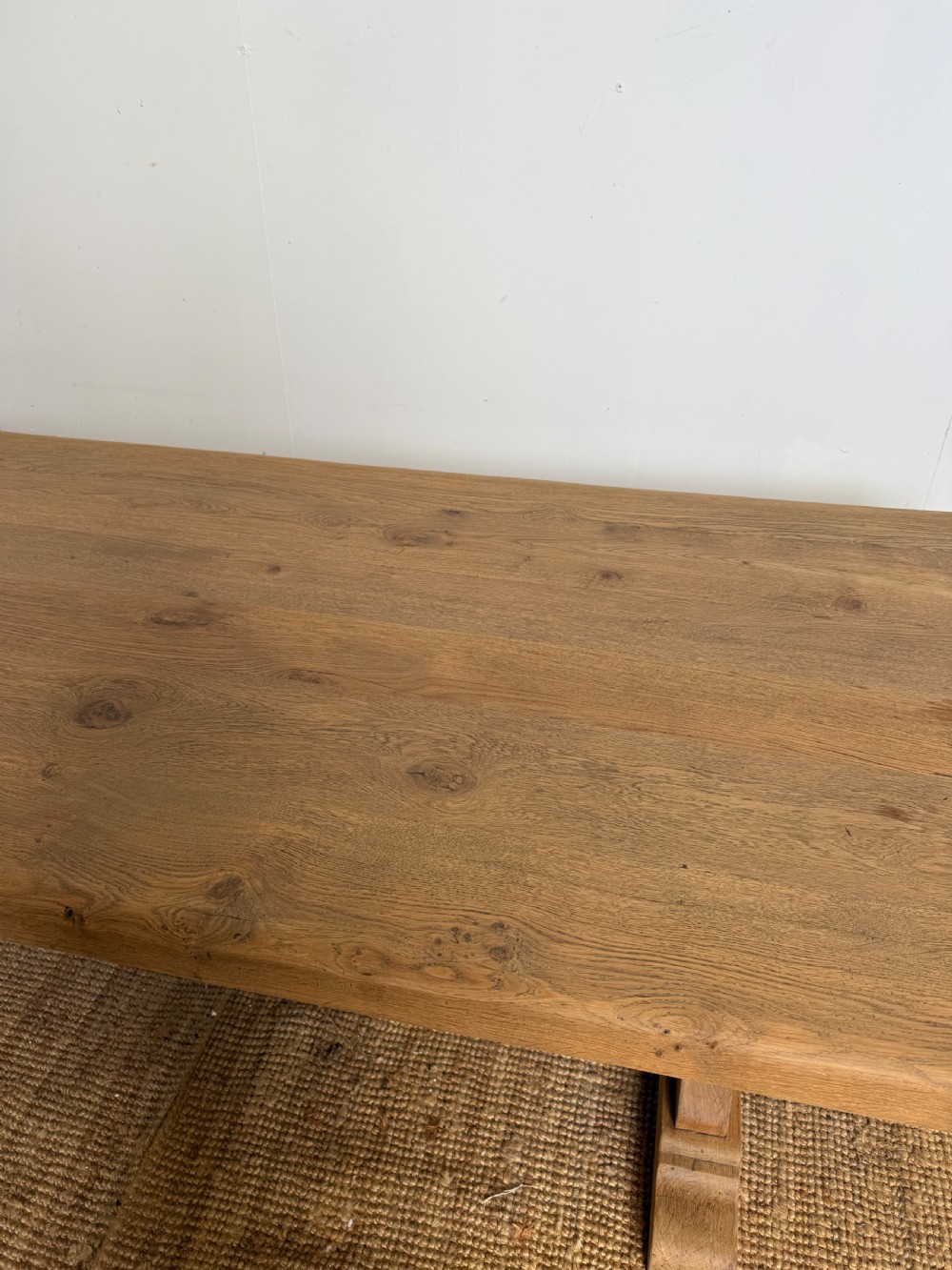 Large scrubbed oak refectory table 250cms  View III