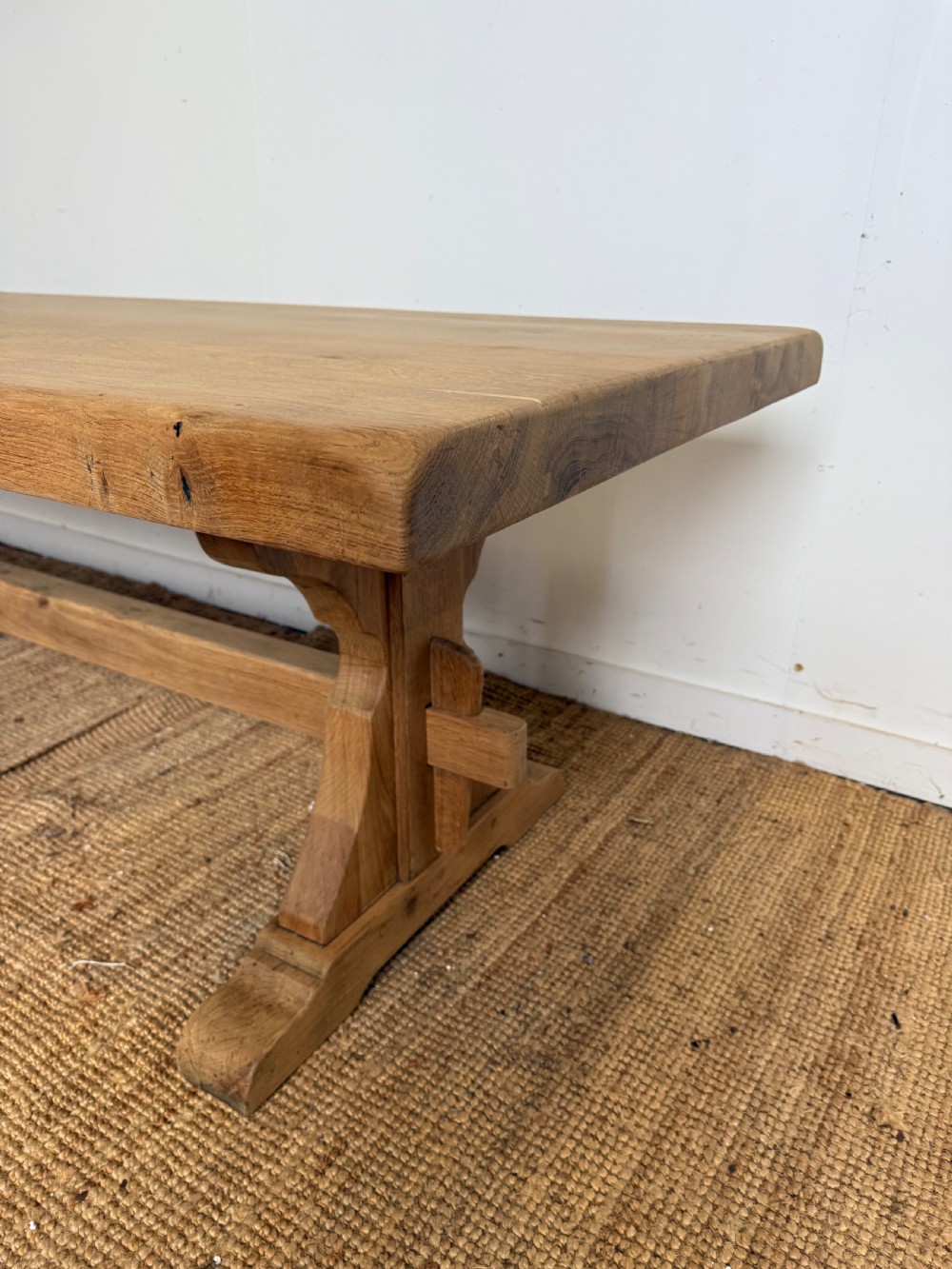 Large scrubbed oak refectory table 250cms  View IV