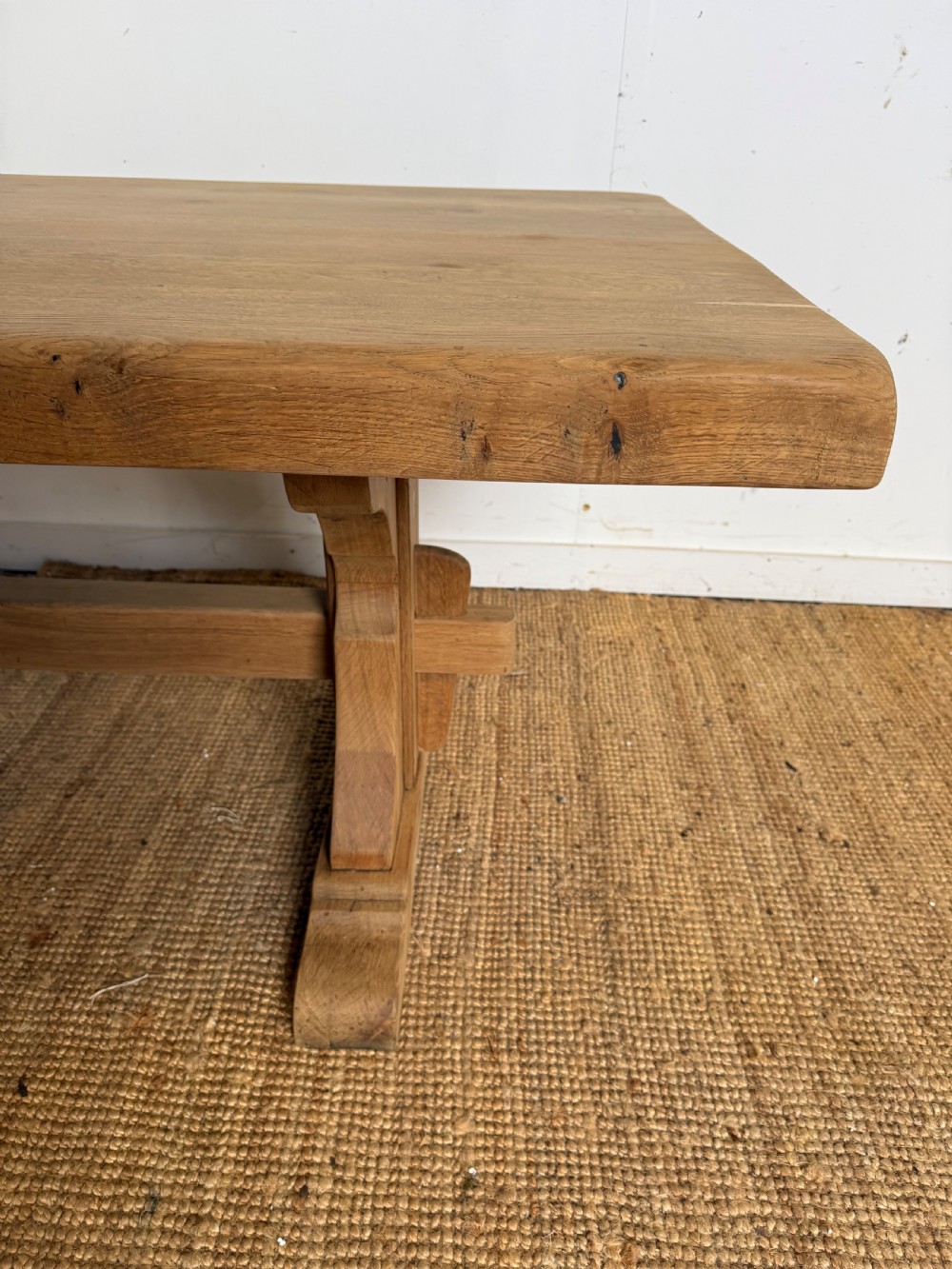 Large scrubbed oak refectory table 250cms  View VI