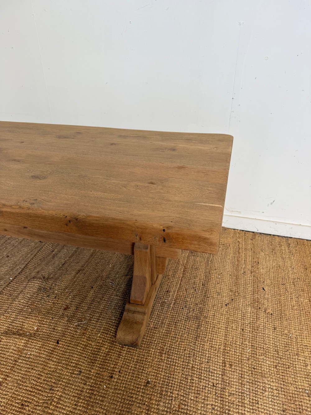 Large scrubbed oak refectory table 250cms  View VII