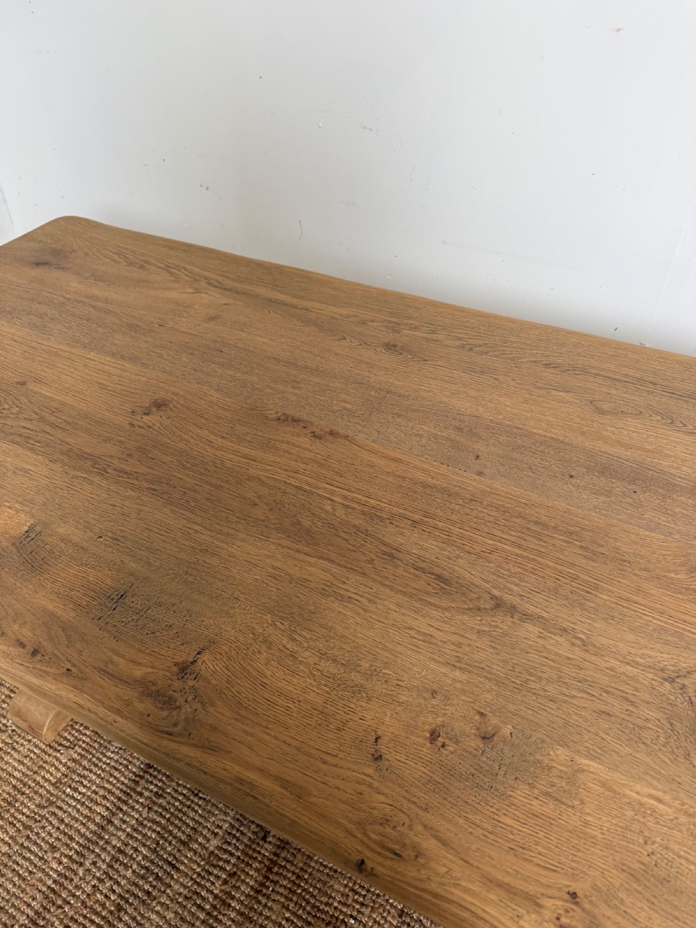 Large scrubbed oak refectory table 250cms  View VIII