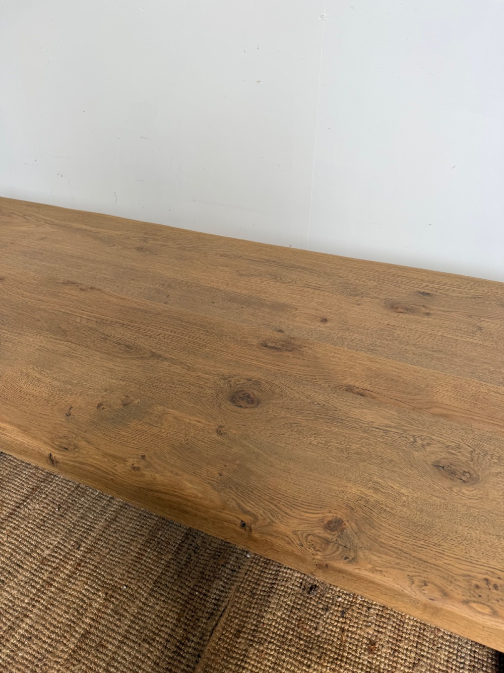 Large scrubbed oak refectory table 250cms  View IX