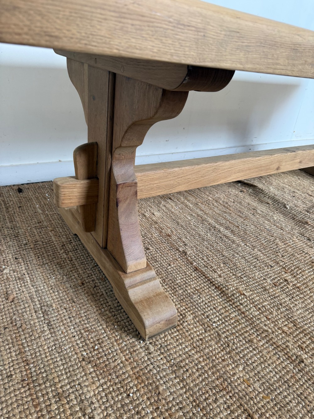 Large scrubbed oak refectory table 250cms  View XII