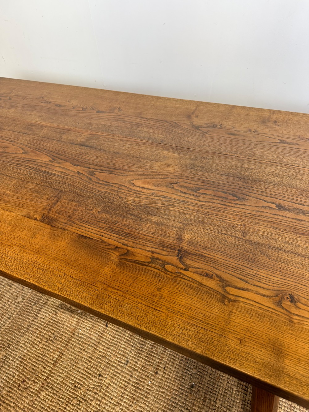 Oak farmhouse table 2m with 6 matching chairs View VII