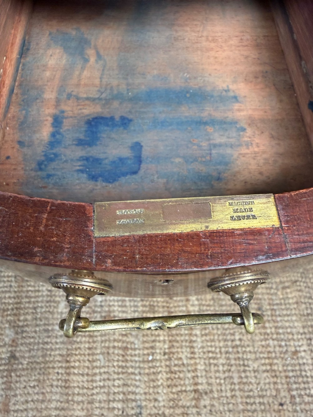 Edwardian kidney shaped writing desk / pedestal desk  View XII