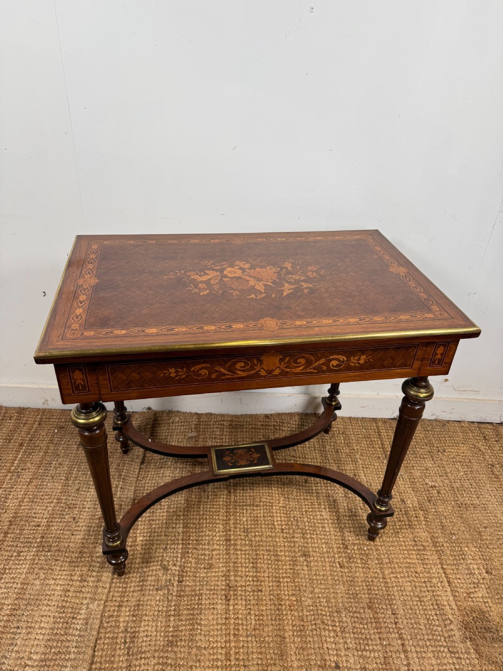 Napoleon III inlaid side table / lamp table 