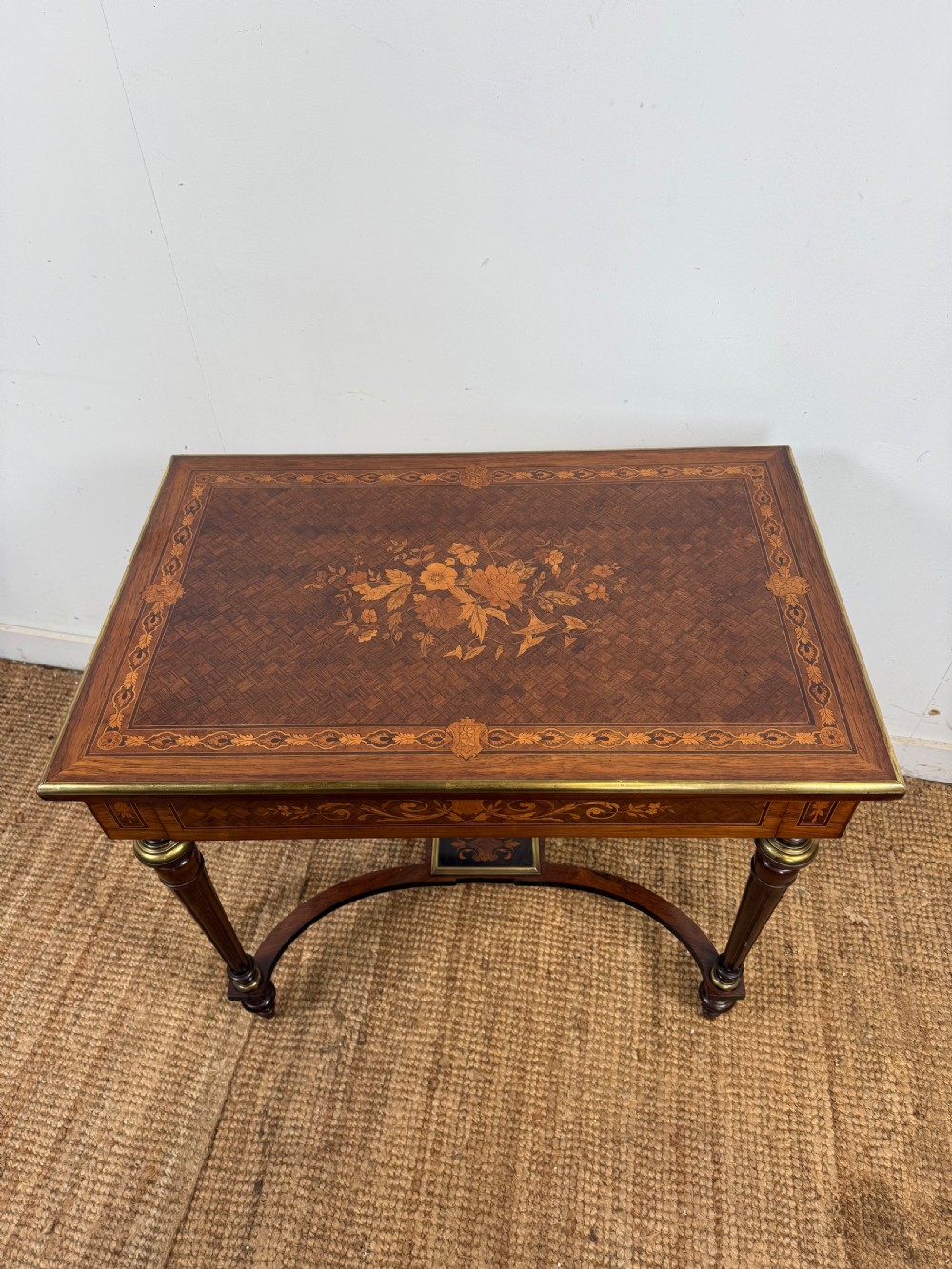 Napoleon III inlaid side table / lamp table  View II