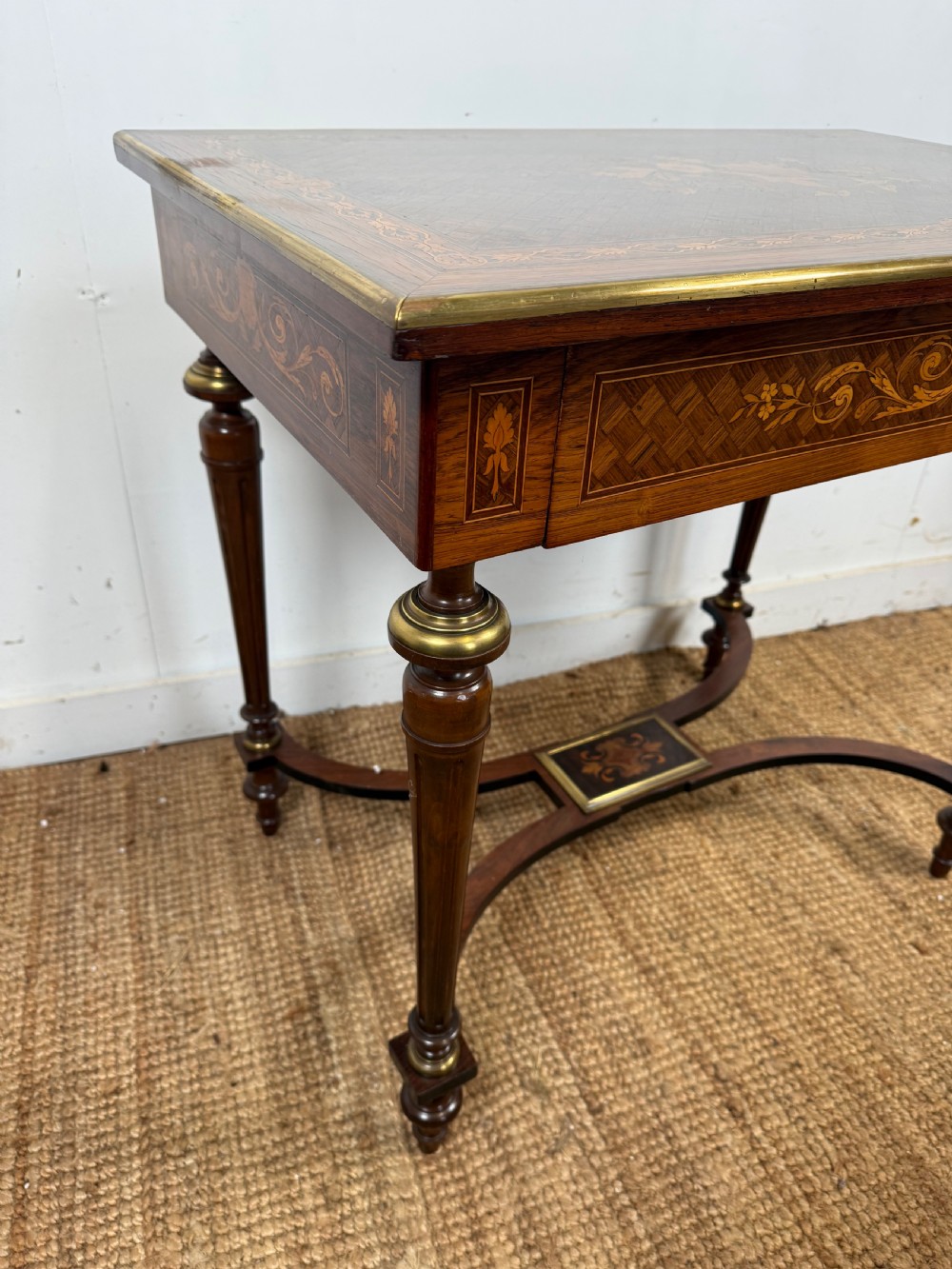 Napoleon III inlaid side table / lamp table  View III