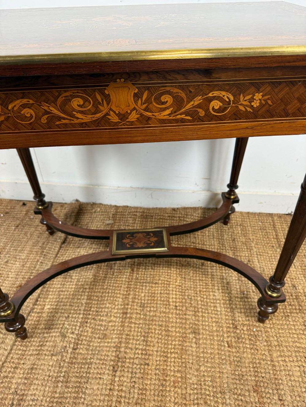 Napoleon III inlaid side table / lamp table  View V