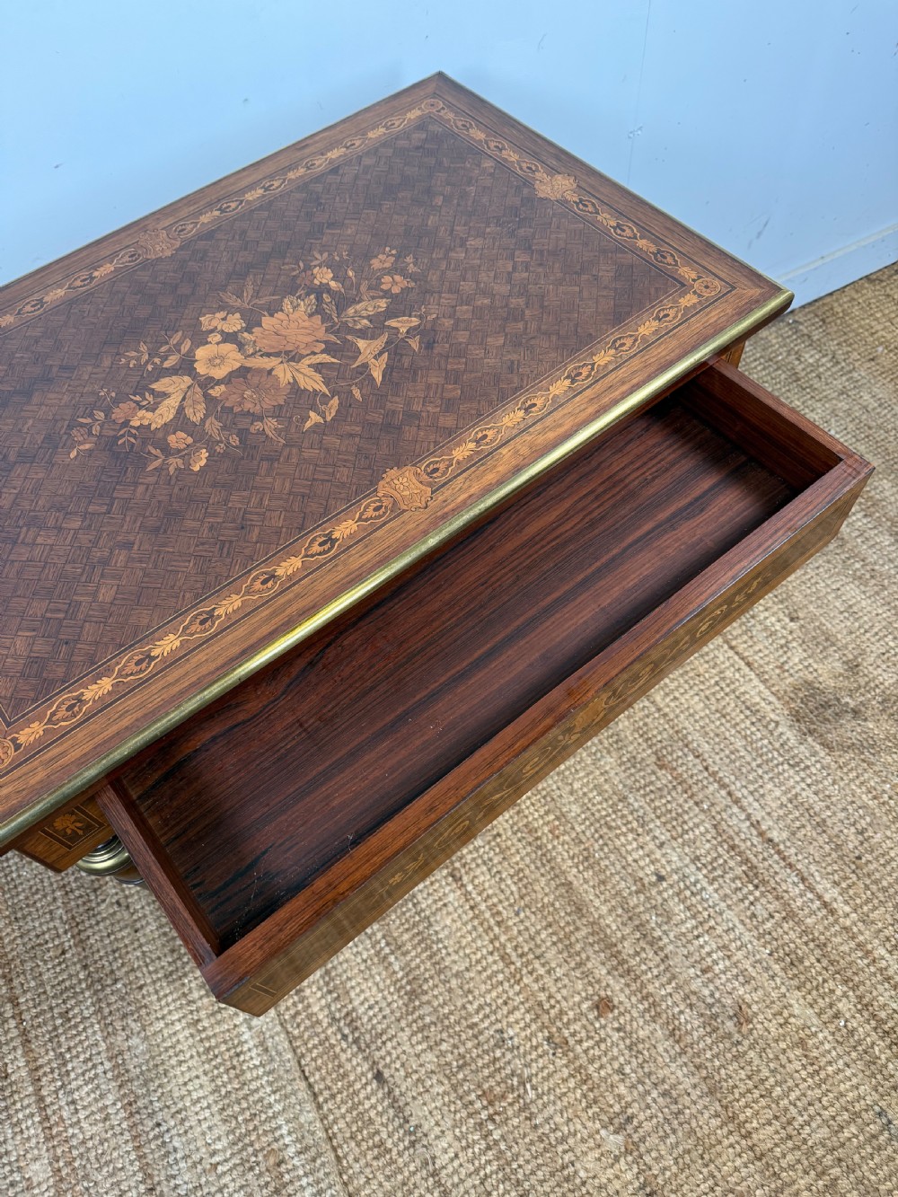 Napoleon III inlaid side table / lamp table  View VI
