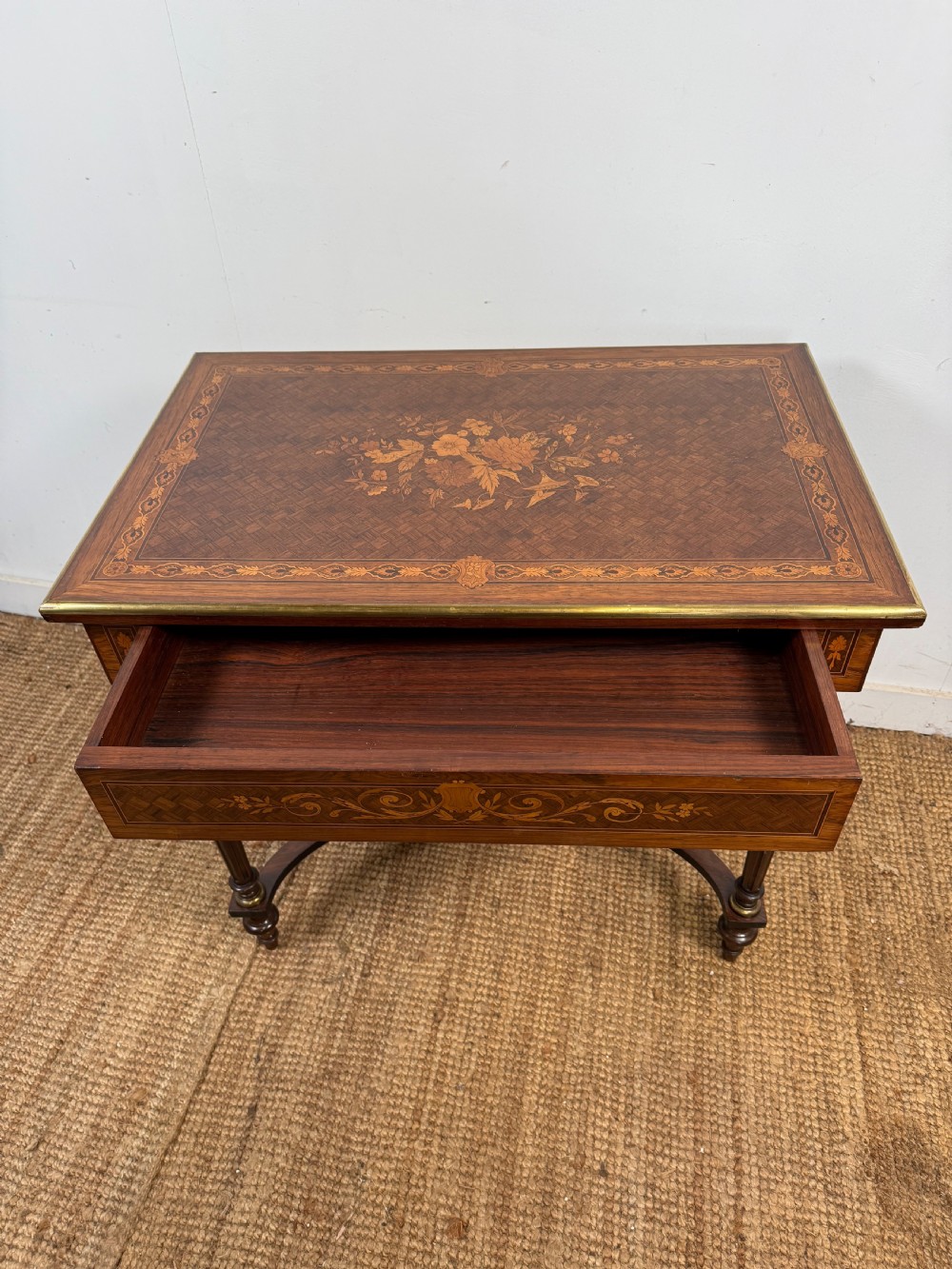 Napoleon III inlaid side table / lamp table  View VIII