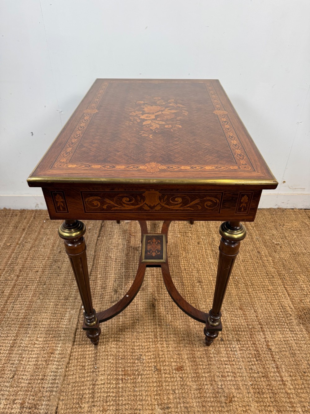 Napoleon III inlaid side table / lamp table  View IX