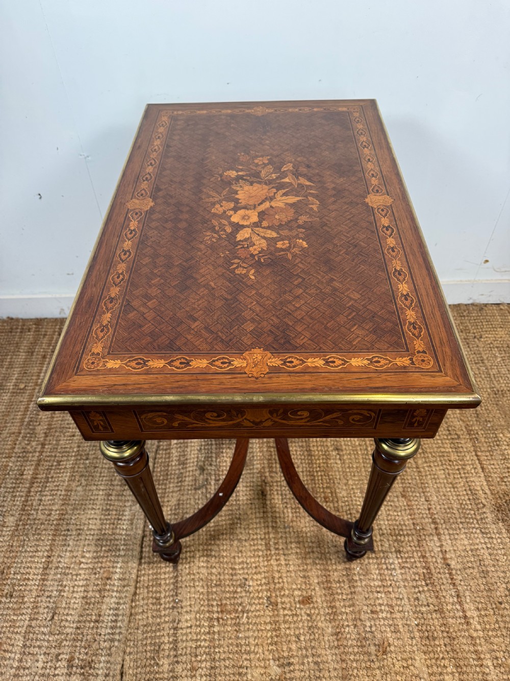 Napoleon III inlaid side table / lamp table  View X