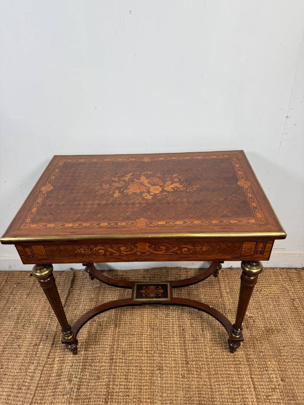 Napoleon III inlaid side table / lamp table  View XII