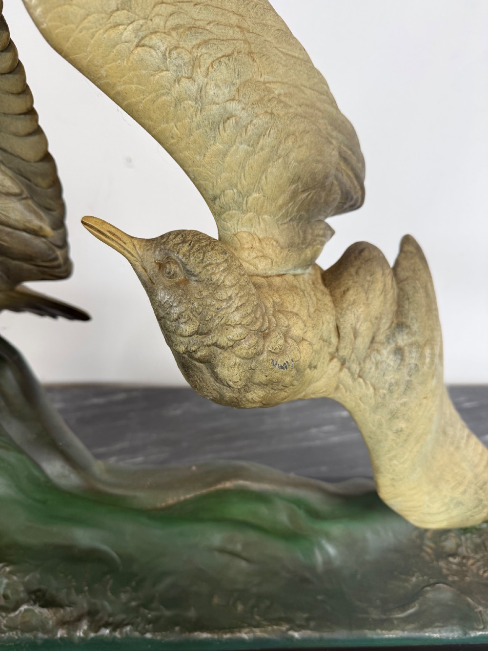 Large art deco spleter group of 2 seagulls  View VII