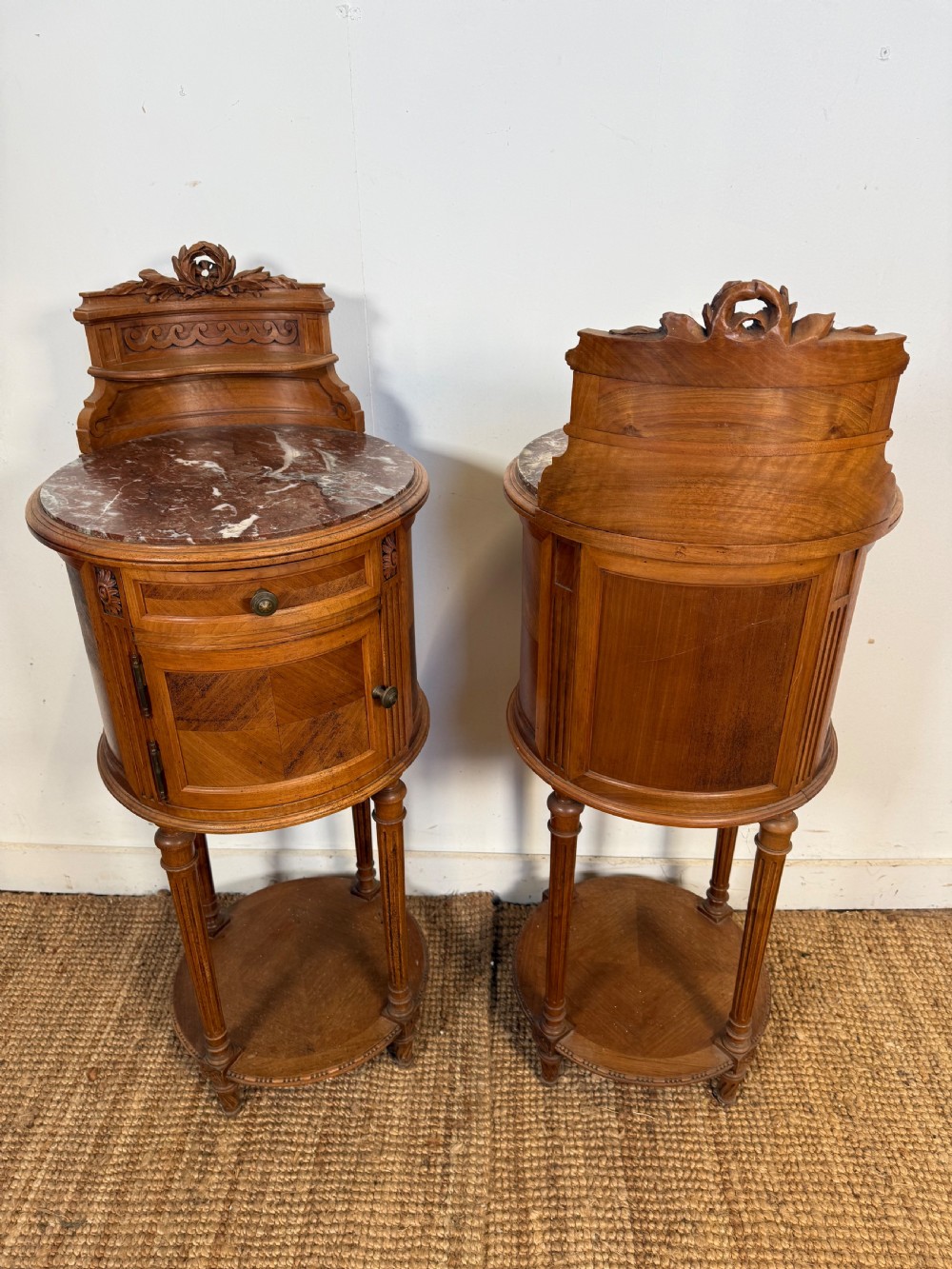 Pair of walnut bedside cabinets  View XI