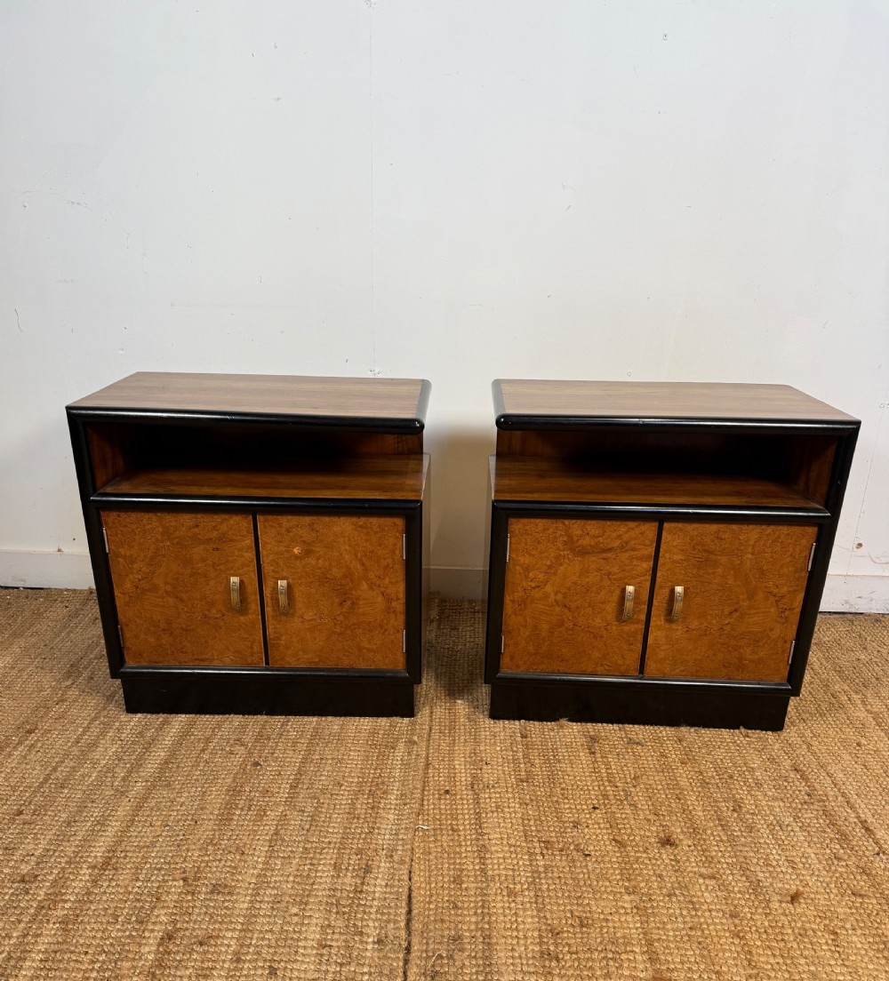 Pair of Walnut bedside cabinets 