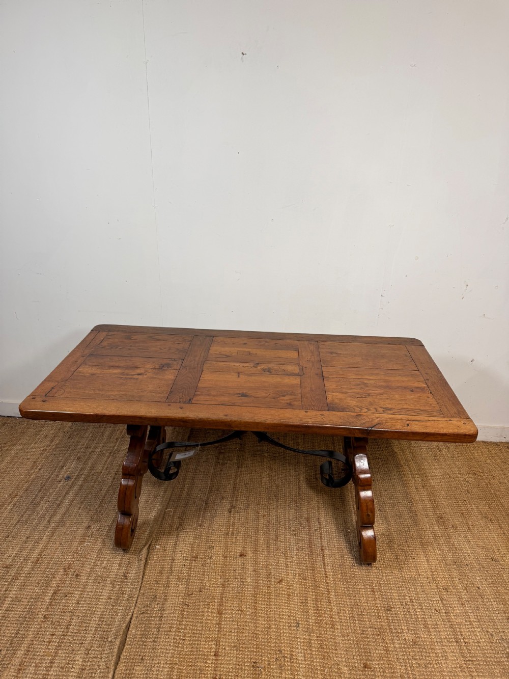 Small early 20th century oak dining table 6 seater 