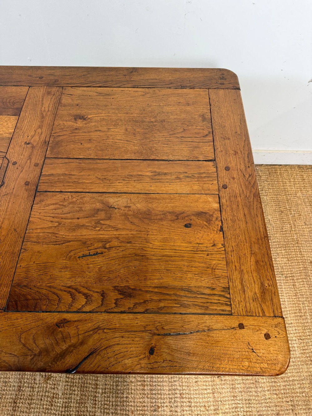 Small early 20th century oak dining table 6 seater  View VI