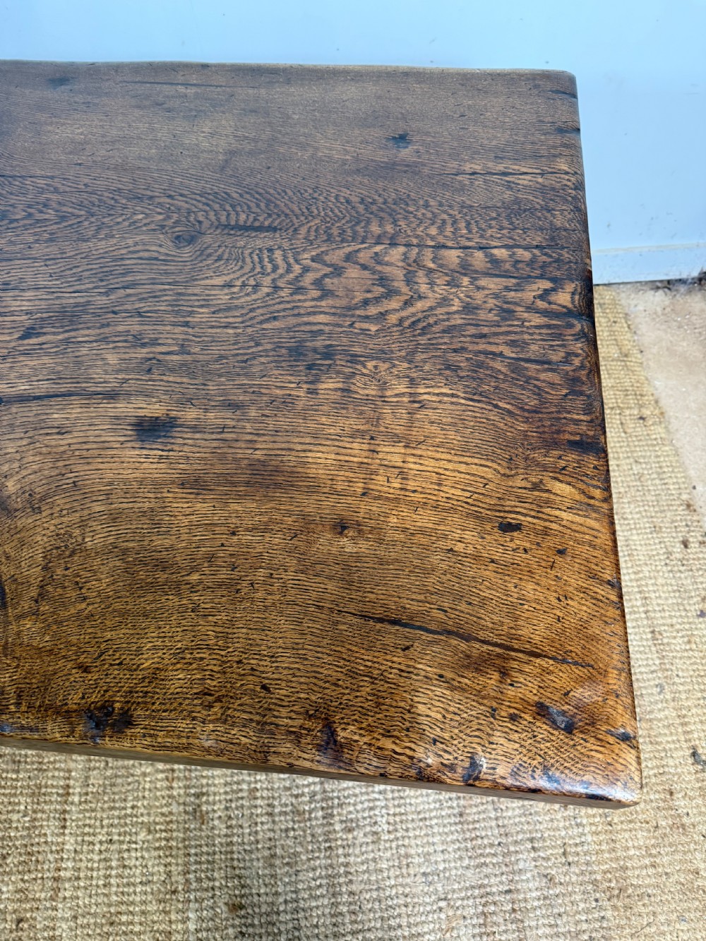 2 meter long oak refectory table  View VII