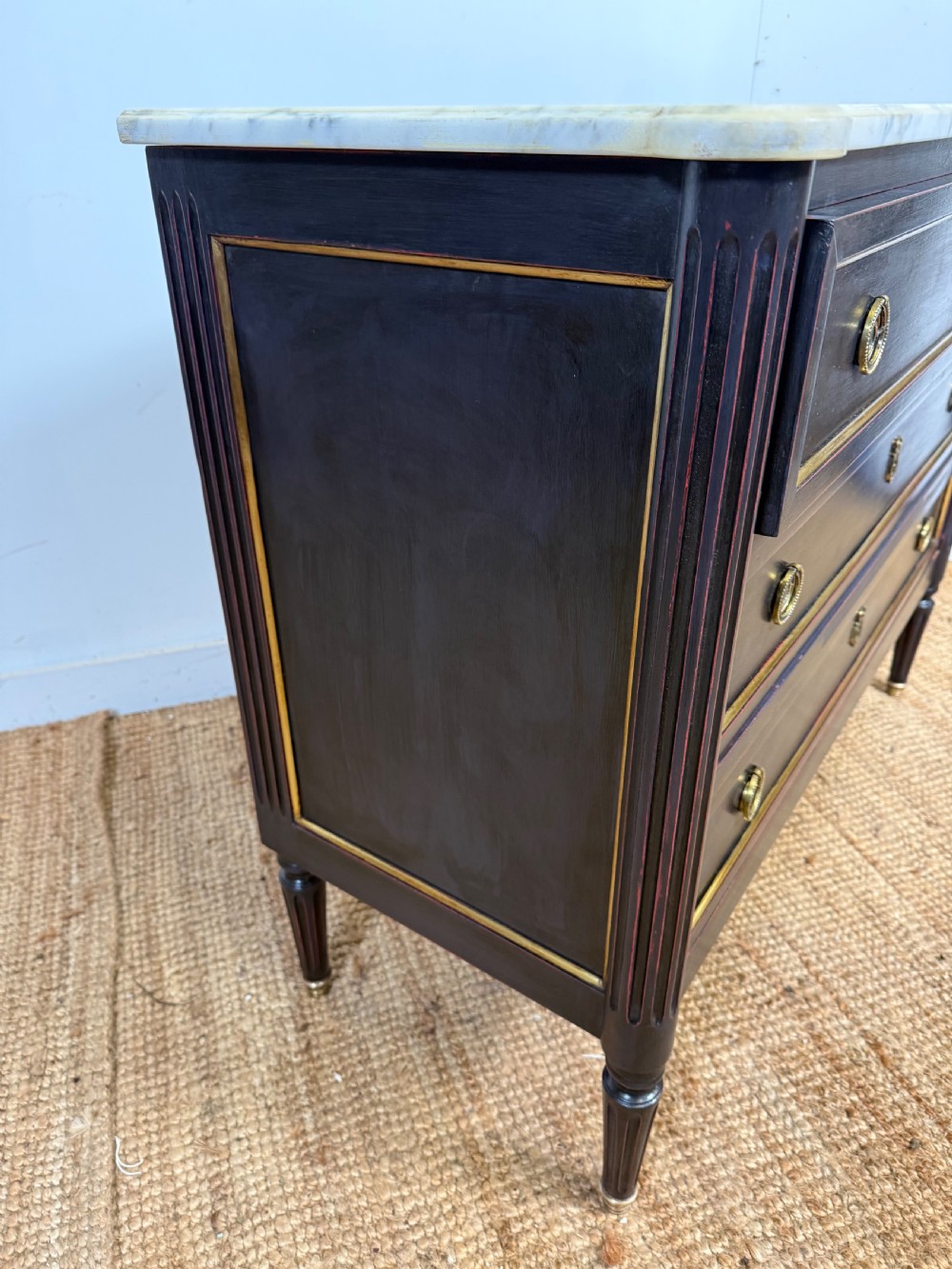 Painted marble topped commode in the Louis XVI style  View XI