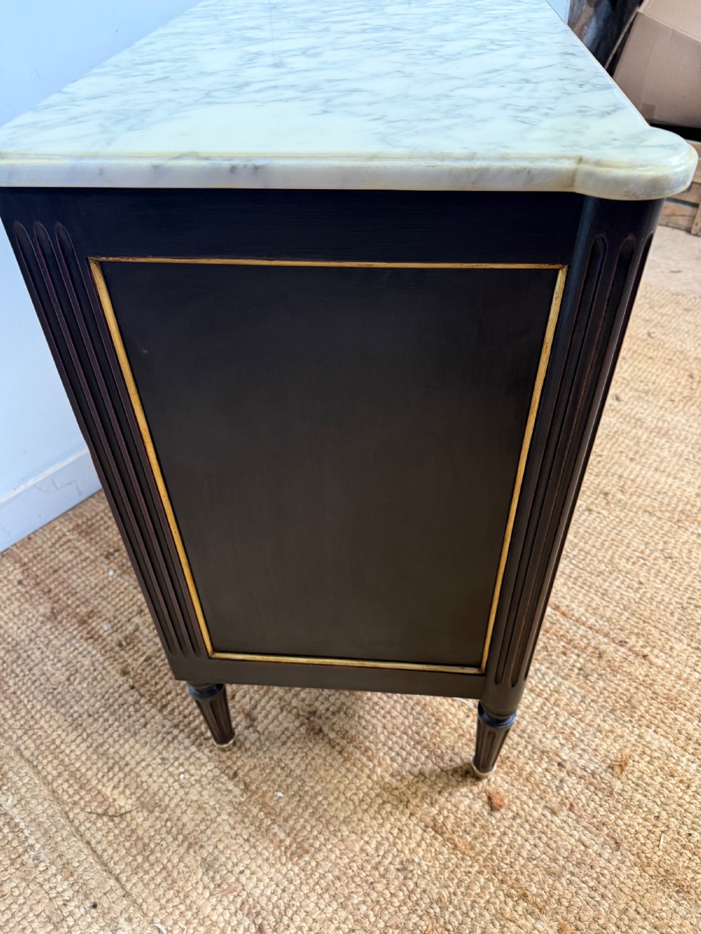 Painted marble topped commode in the Louis XVI style  View XII