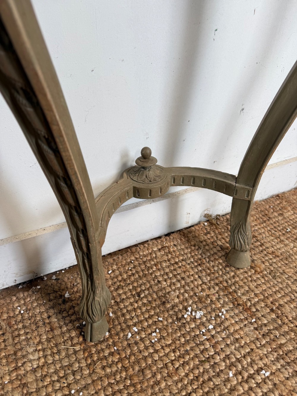 Painted demi lune console table View V