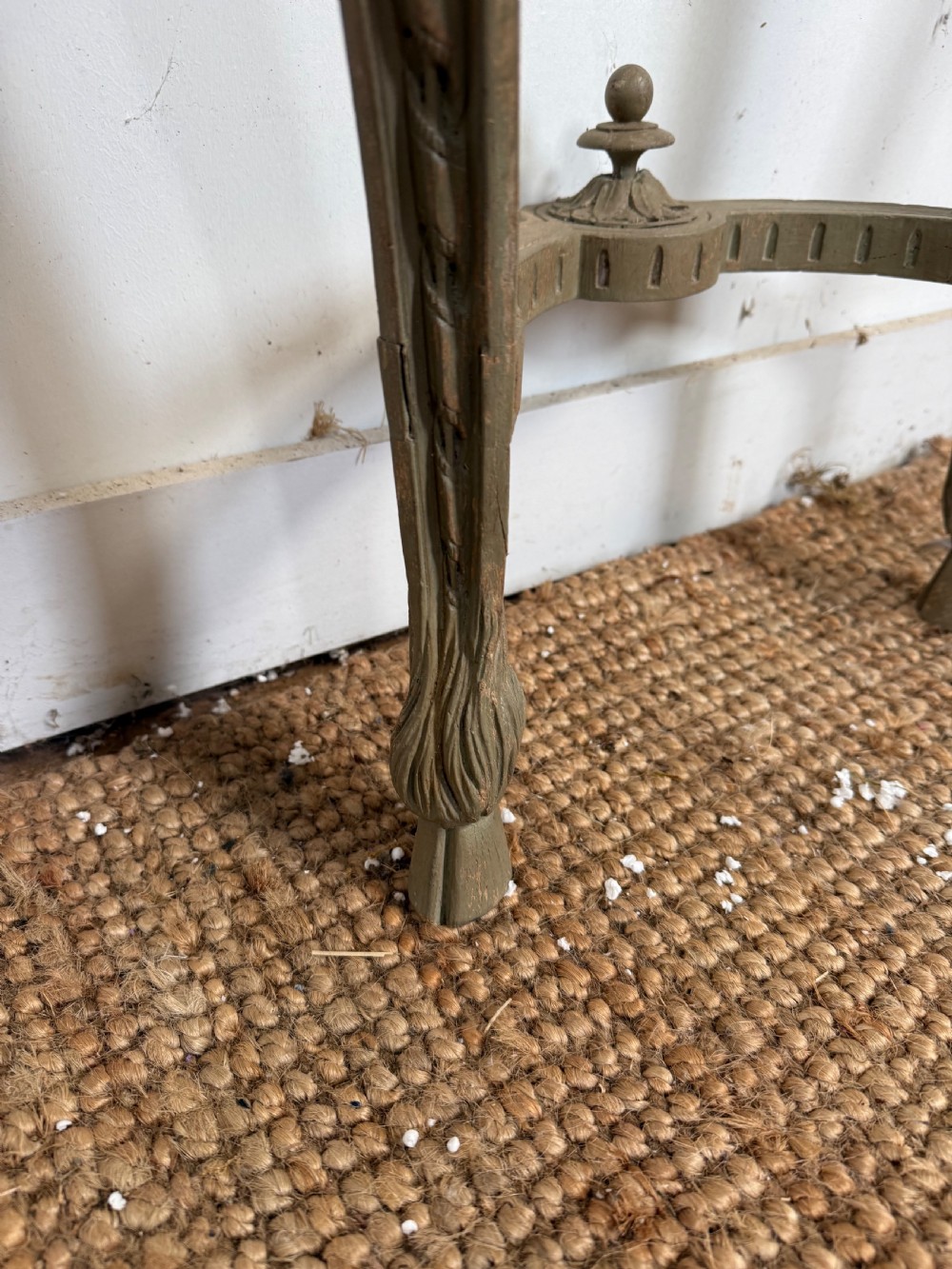 Painted demi lune console table View VI