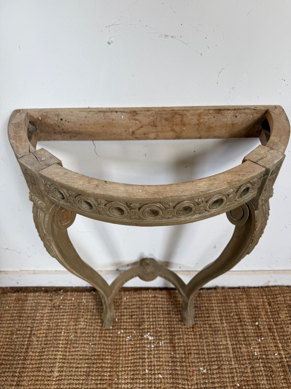 Painted demi lune console table View VIII