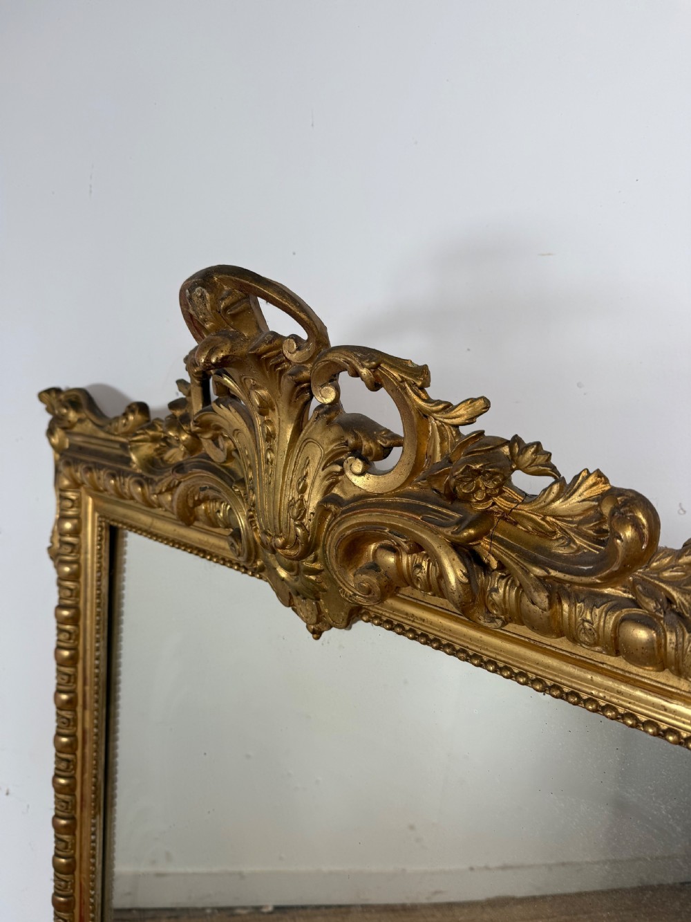 Decorative 19th French gilt mirror View IV