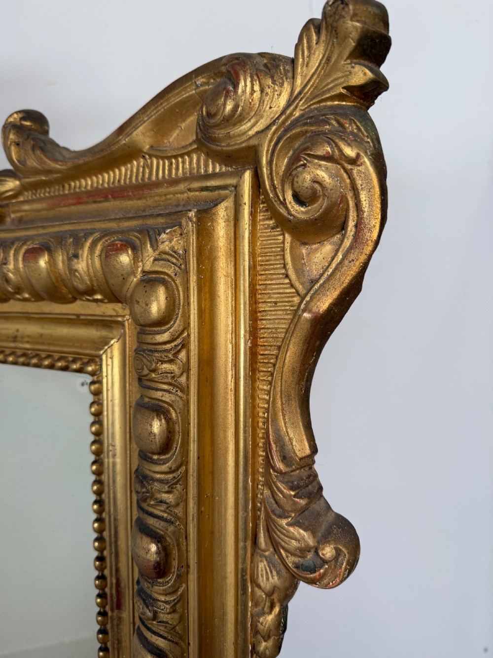 Decorative 19th French gilt mirror View XII