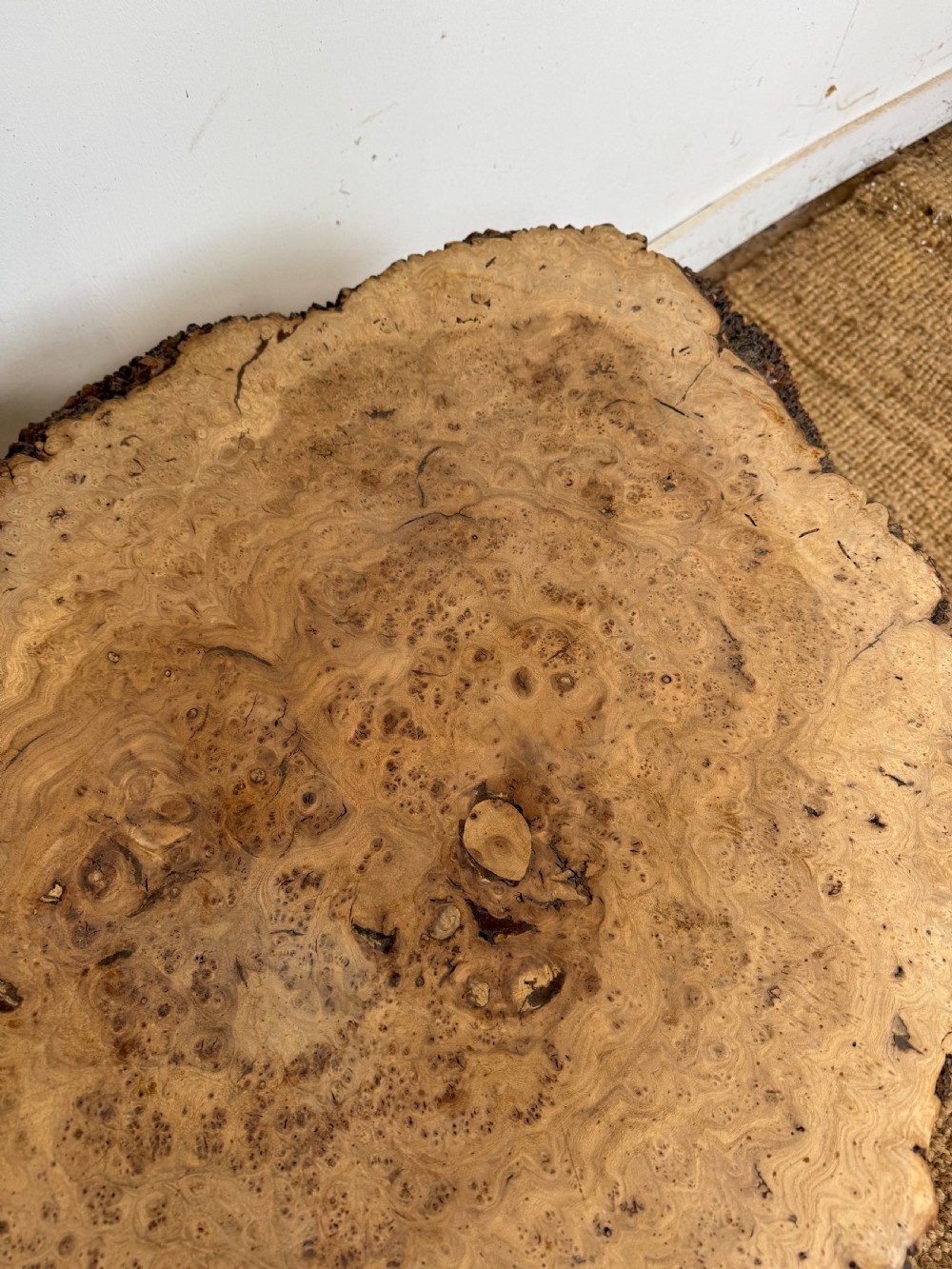 Art Deco burr elm coffee table  View V