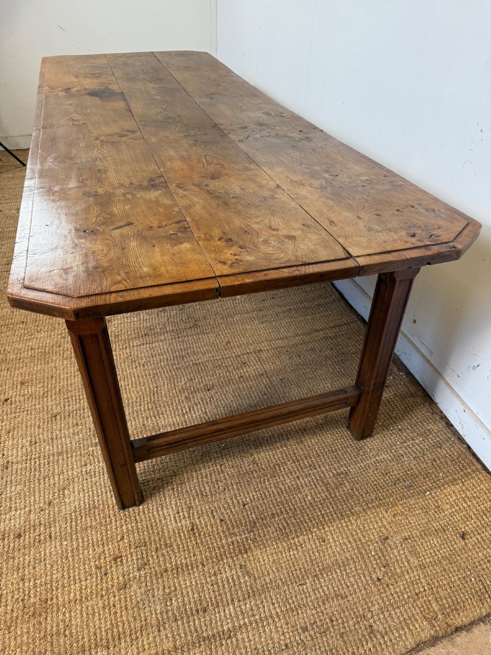 Early 20th century elm Farmhouse table  View IV