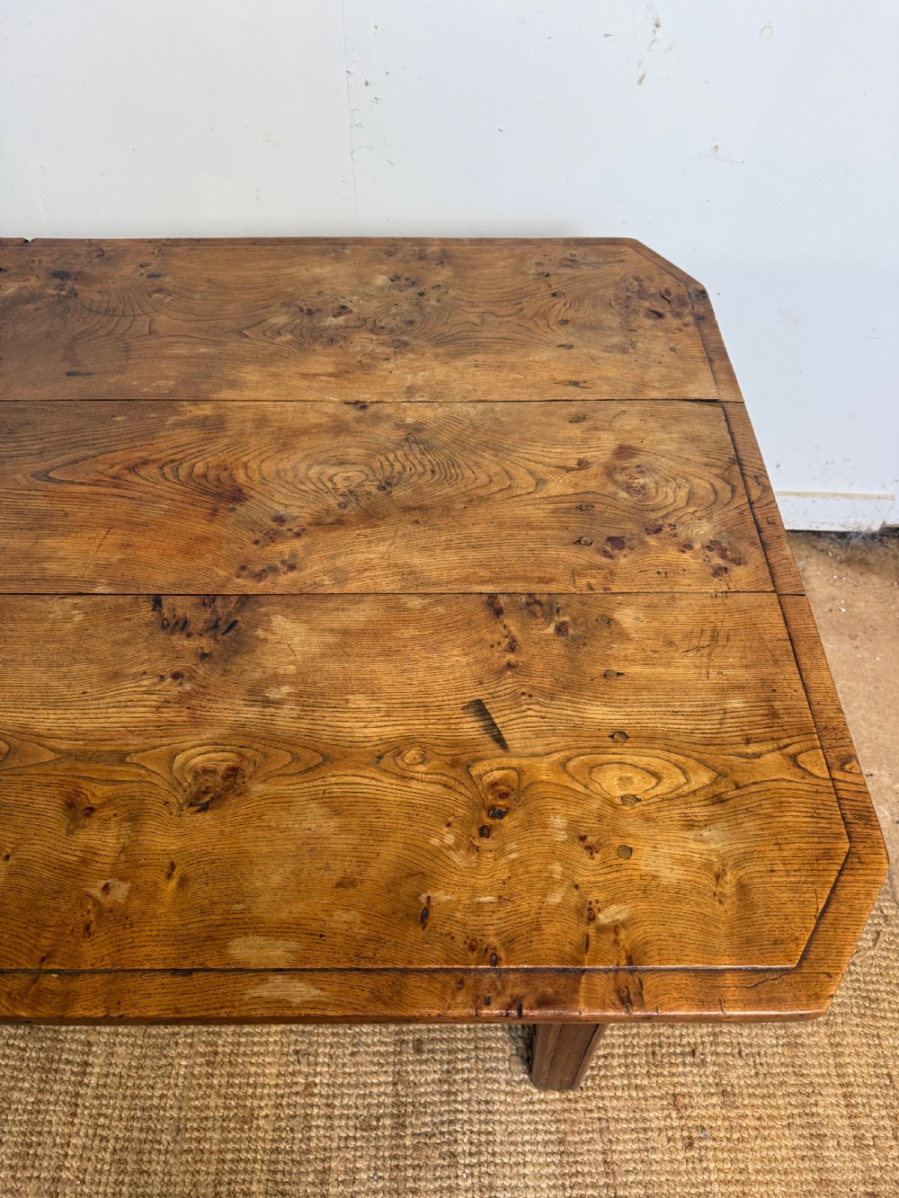 Early 20th century elm Farmhouse table  View V