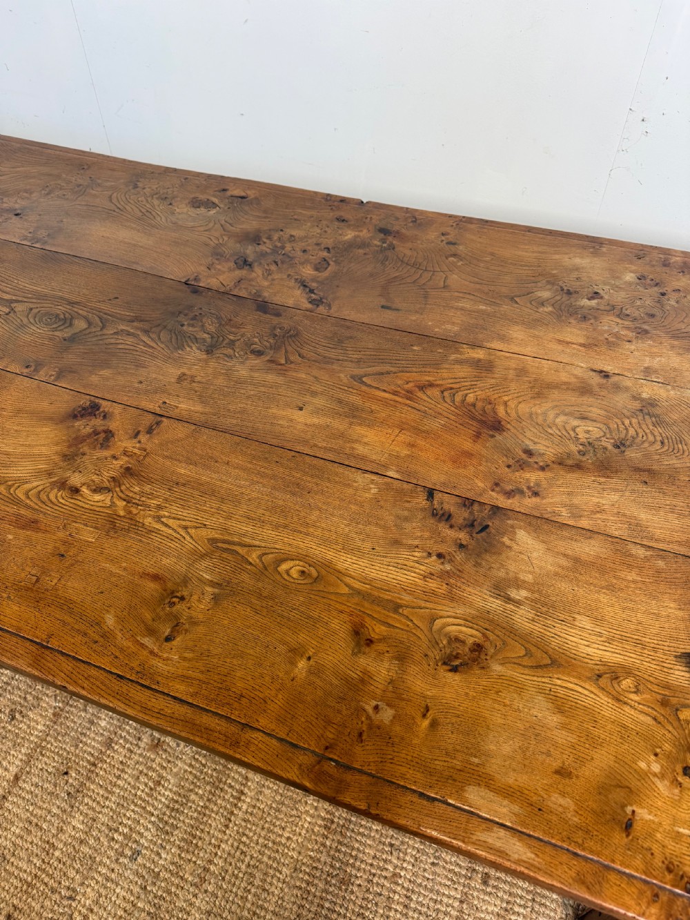 Early 20th century elm Farmhouse table  View X