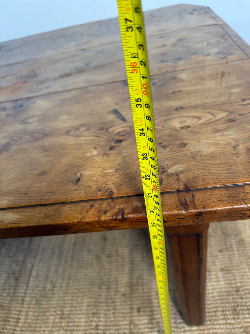 Early 20th century elm Farmhouse table  View XVII