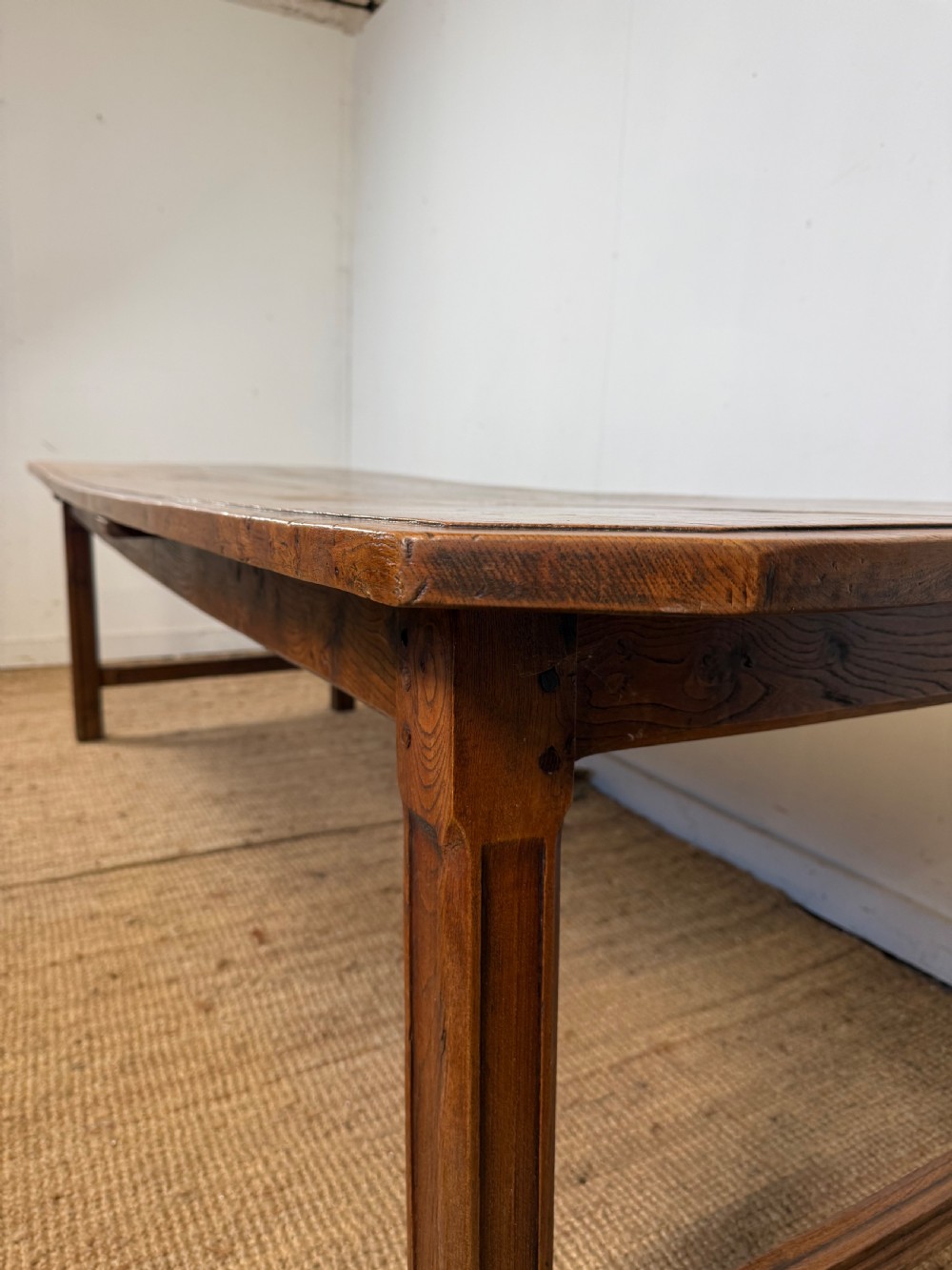 Early 20th century elm Farmhouse table  View XX