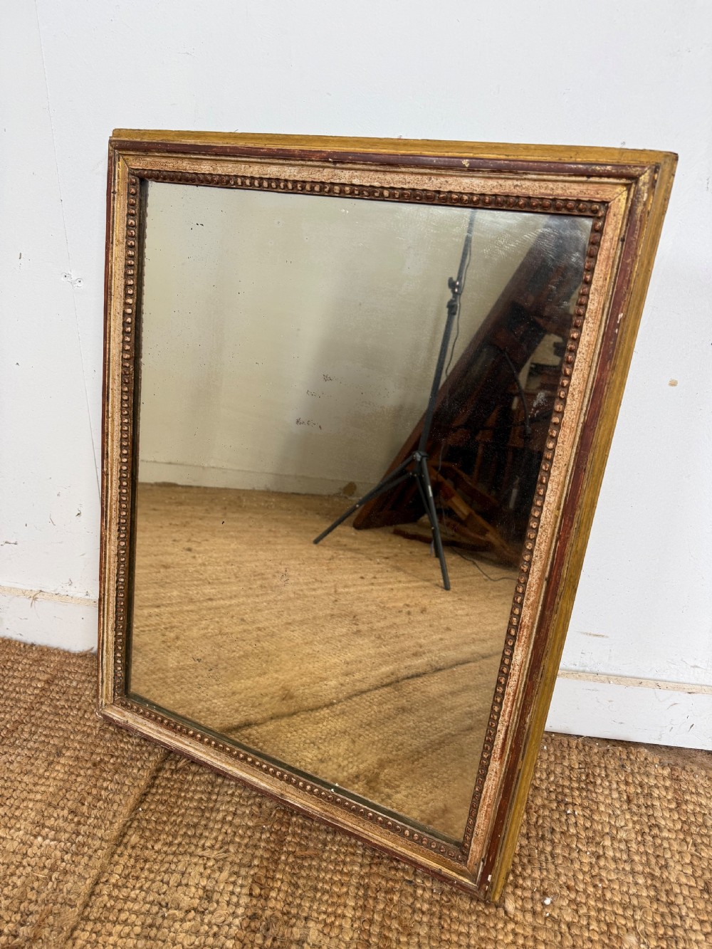 Antique Painted and gilded wall mirror 