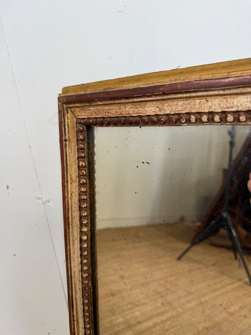 Antique Painted and gilded wall mirror  View V
