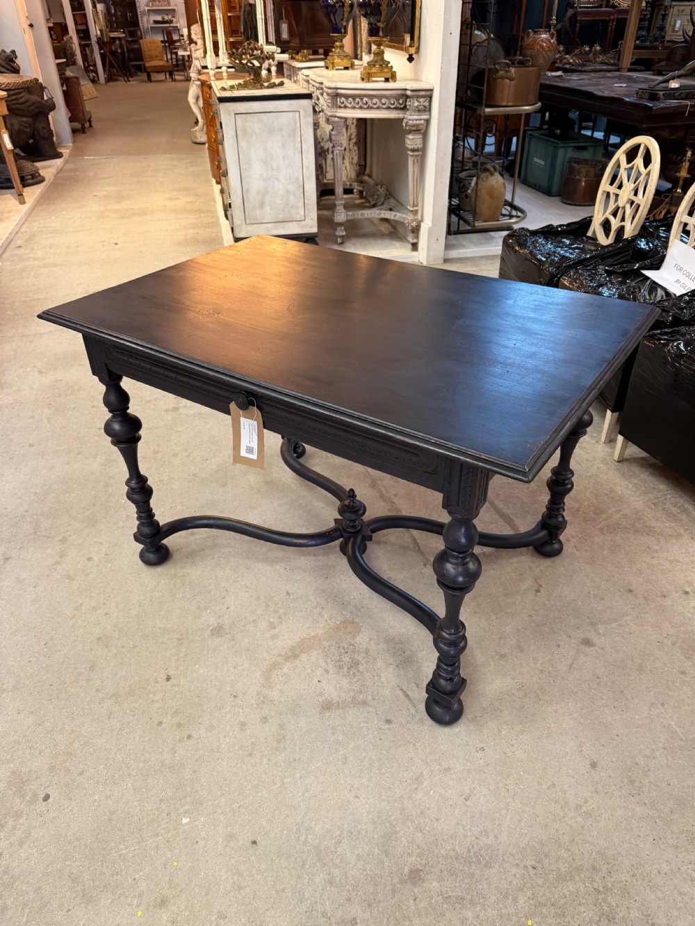 Mid 19th century painted centre table / writing table
