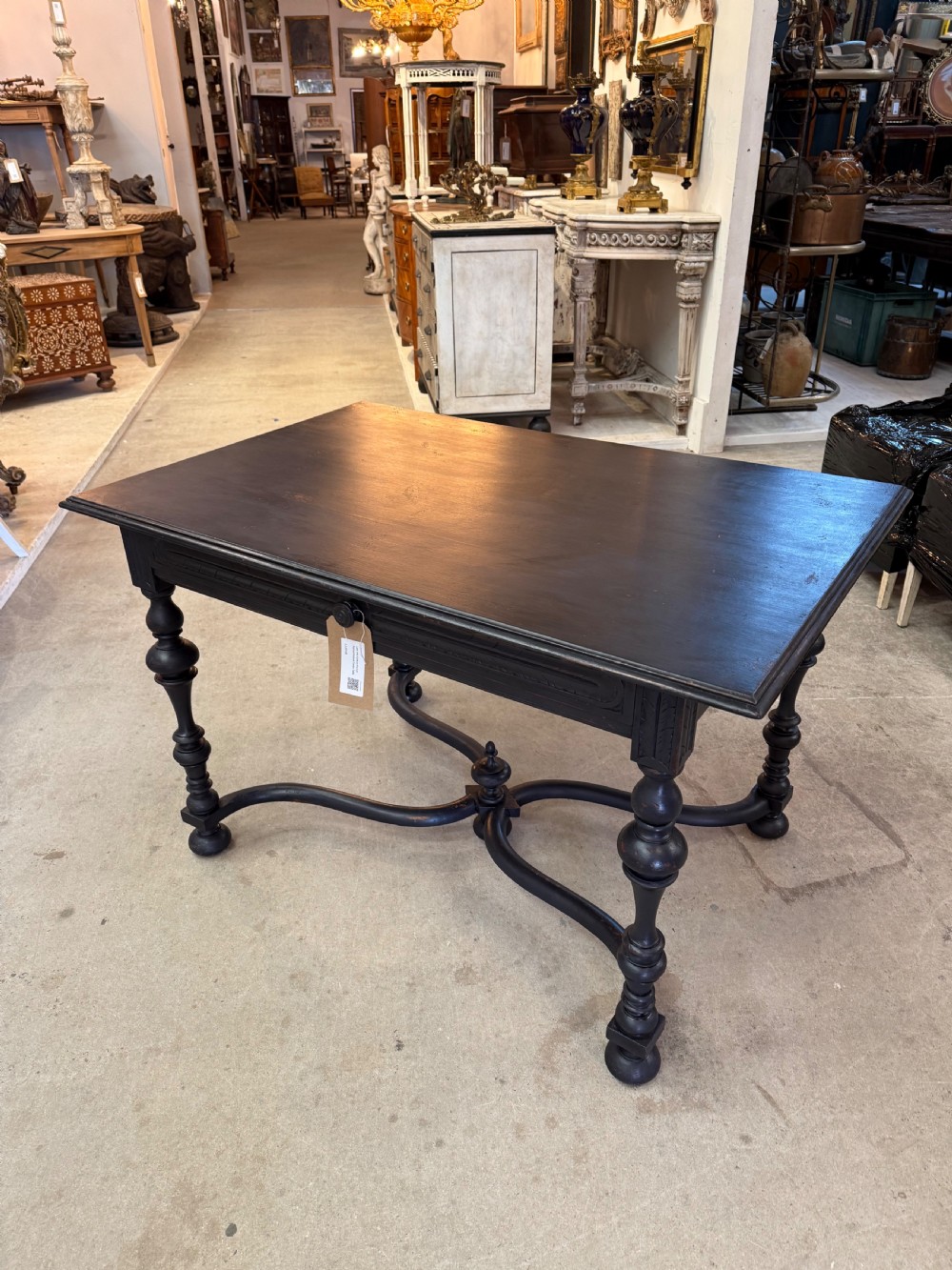 Mid 19th century painted centre table / writing table View II