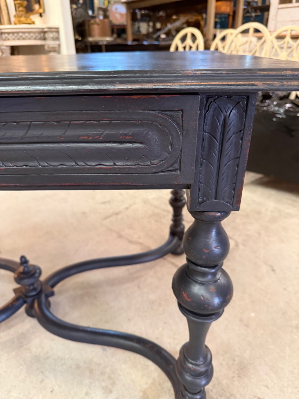Mid 19th century painted centre table / writing table View XI