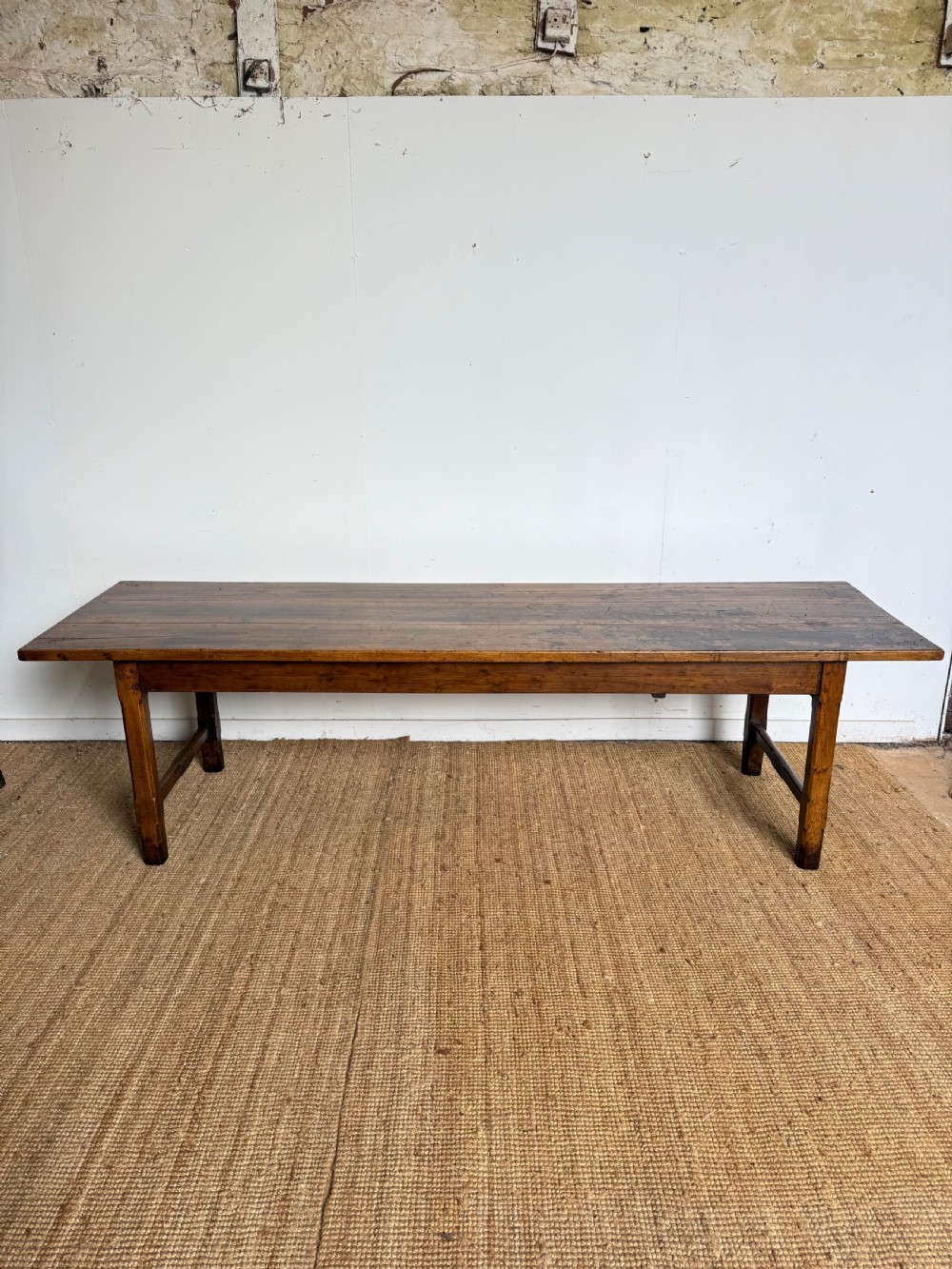 Long walnut french farmhouse table