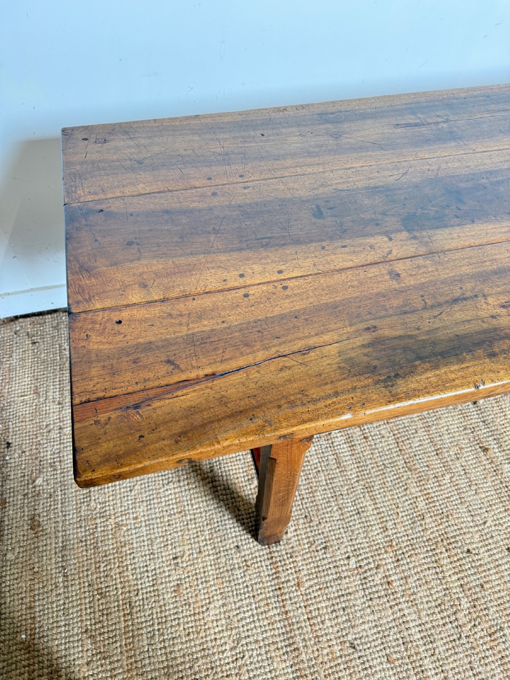 Long walnut french farmhouse table View II