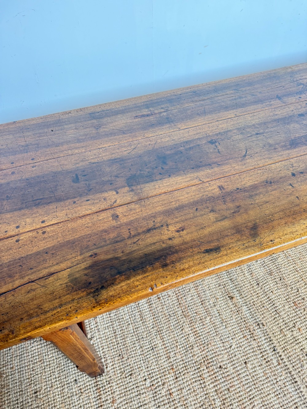 Long walnut french farmhouse table View III