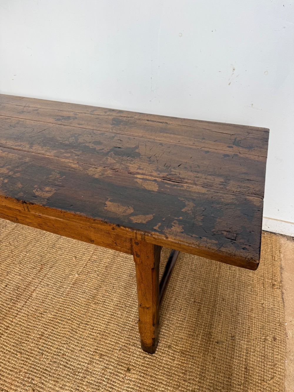 Long walnut french farmhouse table View IX